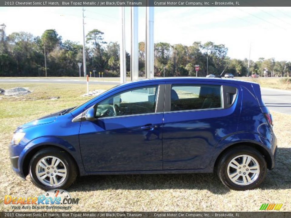2013 Chevrolet Sonic LT Hatch Blue Topaz Metallic / Jet Black/Dark Titanium Photo #2