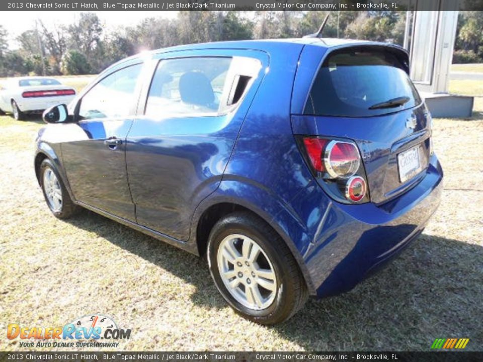 2013 Chevrolet Sonic LT Hatch Blue Topaz Metallic / Jet Black/Dark Titanium Photo #3