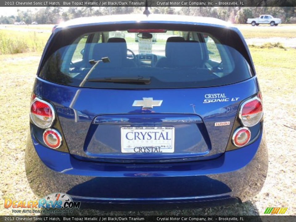 2013 Chevrolet Sonic LT Hatch Blue Topaz Metallic / Jet Black/Dark Titanium Photo #8