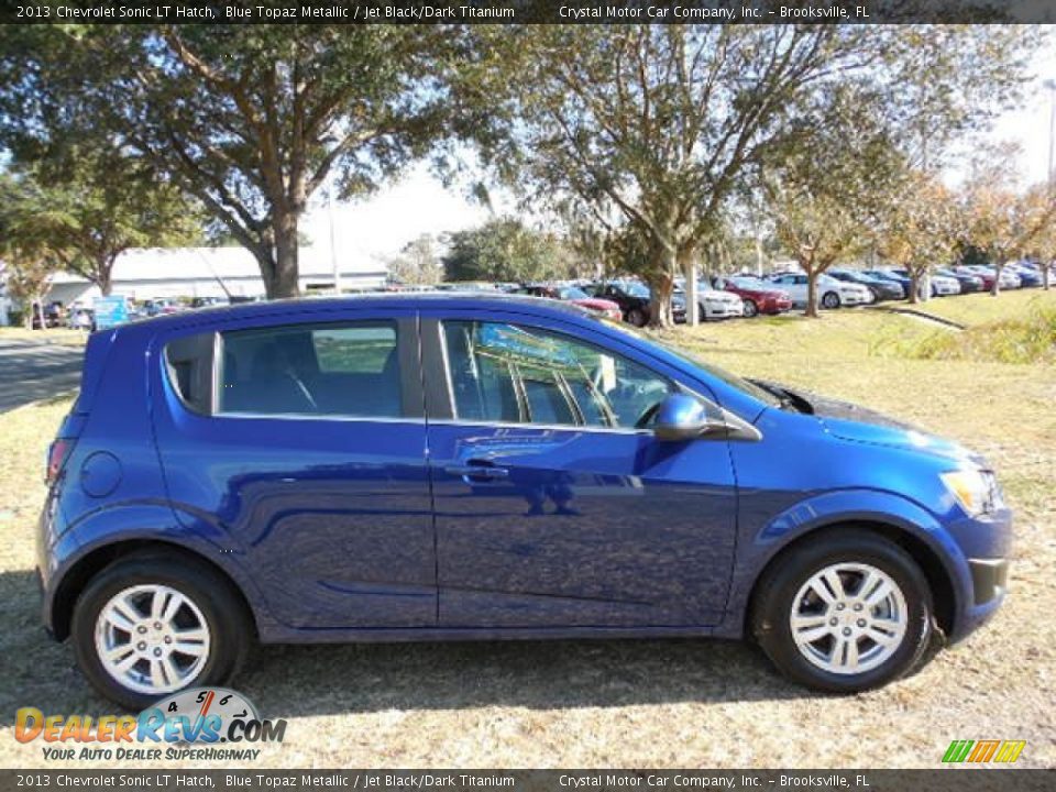 2013 Chevrolet Sonic LT Hatch Blue Topaz Metallic / Jet Black/Dark Titanium Photo #10
