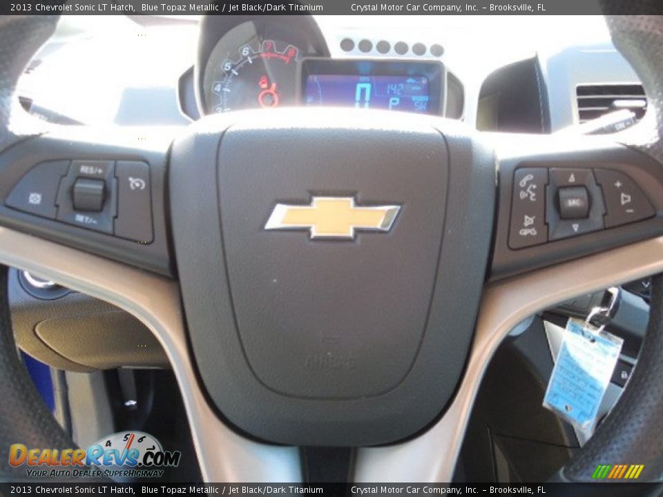 2013 Chevrolet Sonic LT Hatch Blue Topaz Metallic / Jet Black/Dark Titanium Photo #22