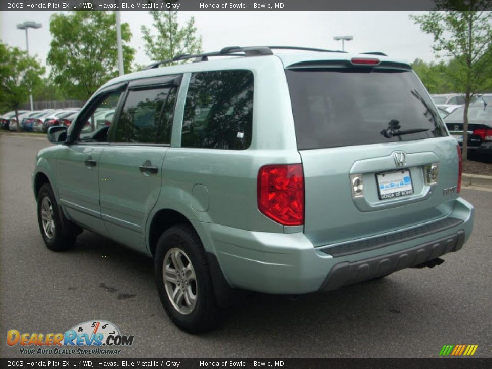 2003 Honda Pilot EX-L 4WD Havasu Blue Metallic / Gray Photo #5