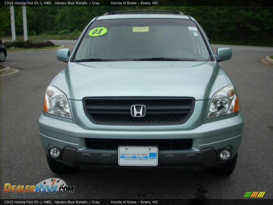 2003 Honda Pilot EX-L 4WD Havasu Blue Metallic / Gray Photo #8