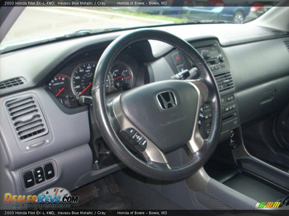 2003 Honda Pilot EX-L 4WD Havasu Blue Metallic / Gray Photo #11