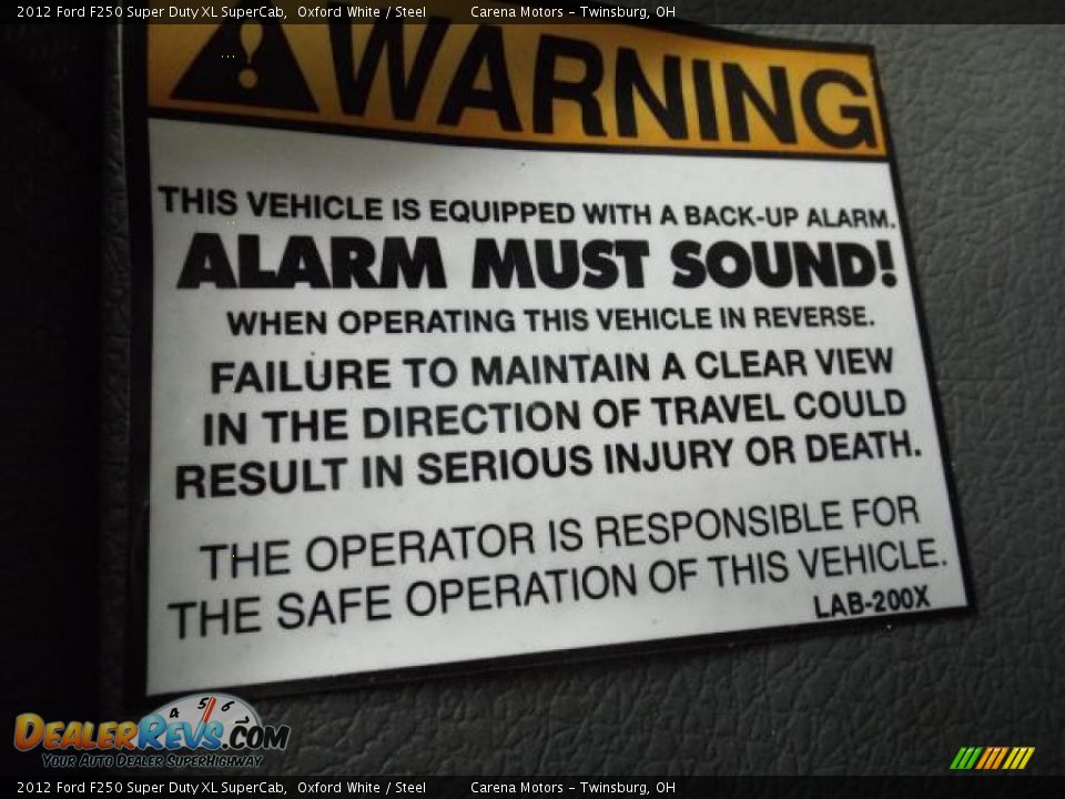 2012 Ford F250 Super Duty XL SuperCab Oxford White / Steel Photo #18