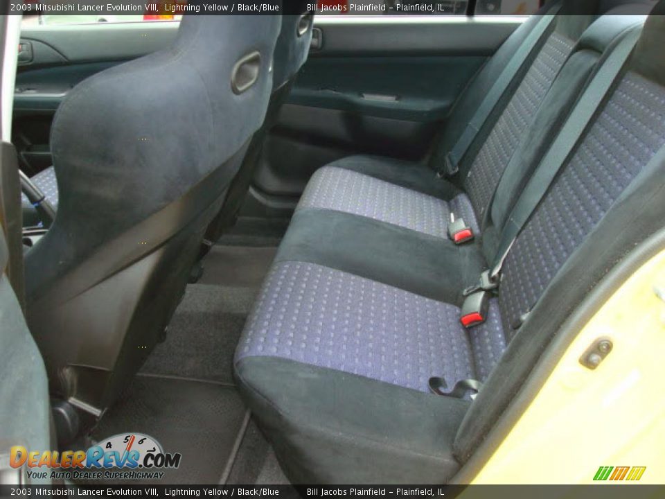 2003 Mitsubishi Lancer Evolution VIII Lightning Yellow / Black/Blue Photo #8
