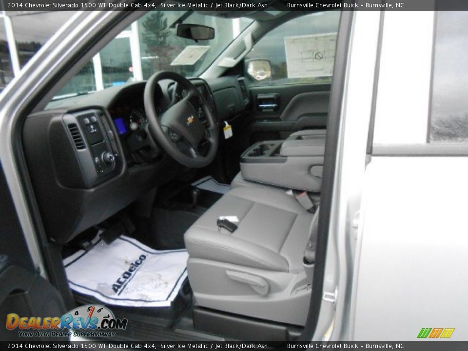 2014 Chevrolet Silverado 1500 WT Double Cab 4x4 Silver Ice Metallic / Jet Black/Dark Ash Photo #11