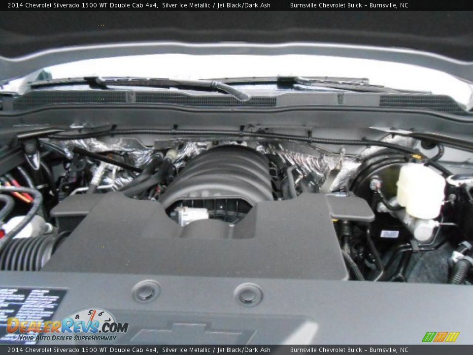 2014 Chevrolet Silverado 1500 WT Double Cab 4x4 Silver Ice Metallic / Jet Black/Dark Ash Photo #19