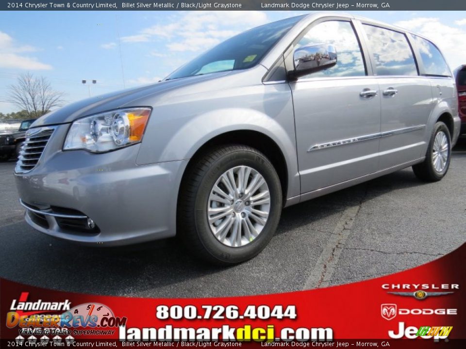 2014 Chrysler Town & Country Limited Billet Silver Metallic / Black/Light Graystone Photo #1