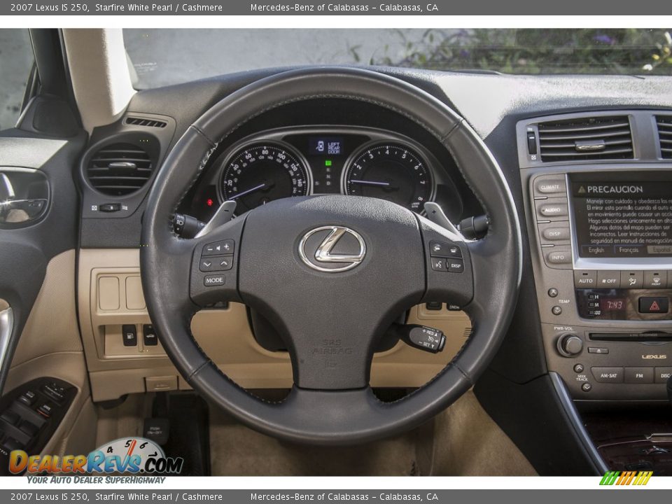 2007 Lexus IS 250 Starfire White Pearl / Cashmere Photo #14