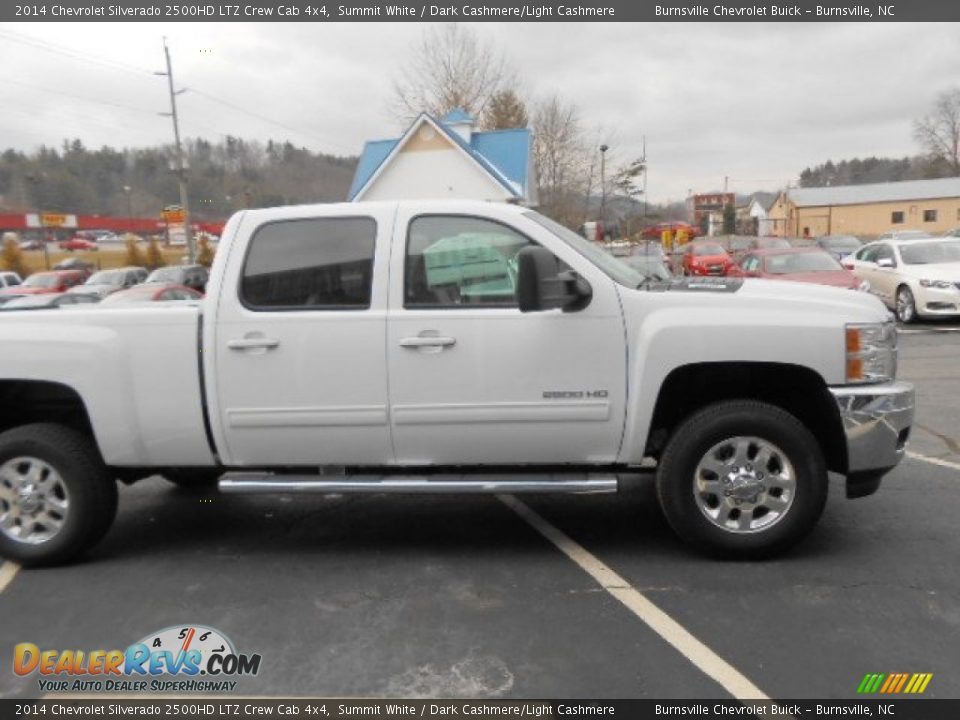 2014 Chevrolet Silverado 2500HD LTZ Crew Cab 4x4 Summit White / Dark Cashmere/Light Cashmere Photo #4
