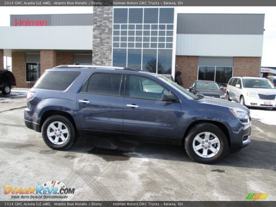 2014 GMC Acadia SLE AWD Atlantis Blue Metallic / Ebony Photo #1