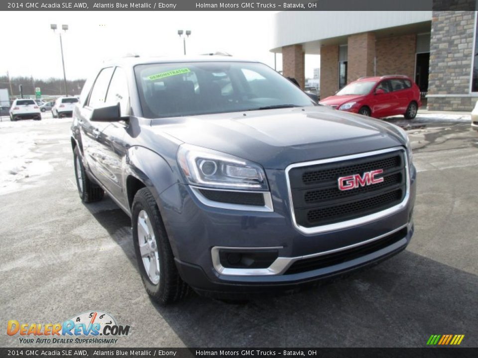 2014 GMC Acadia SLE AWD Atlantis Blue Metallic / Ebony Photo #2