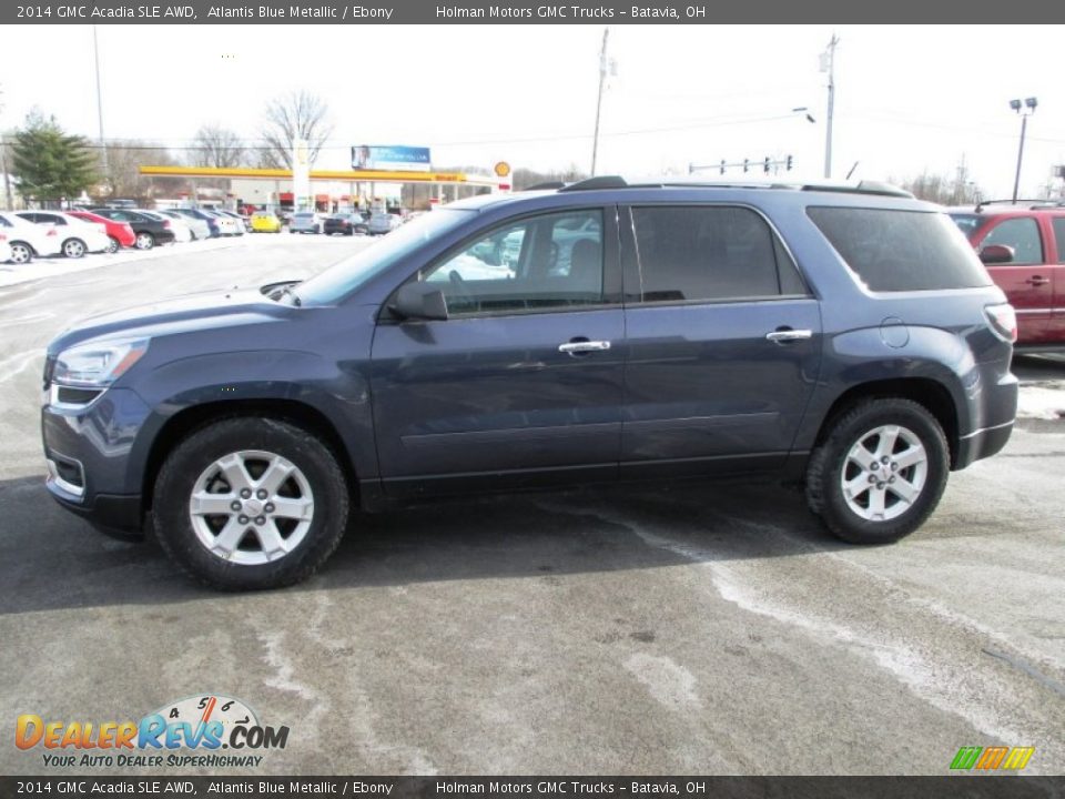 2014 GMC Acadia SLE AWD Atlantis Blue Metallic / Ebony Photo #4