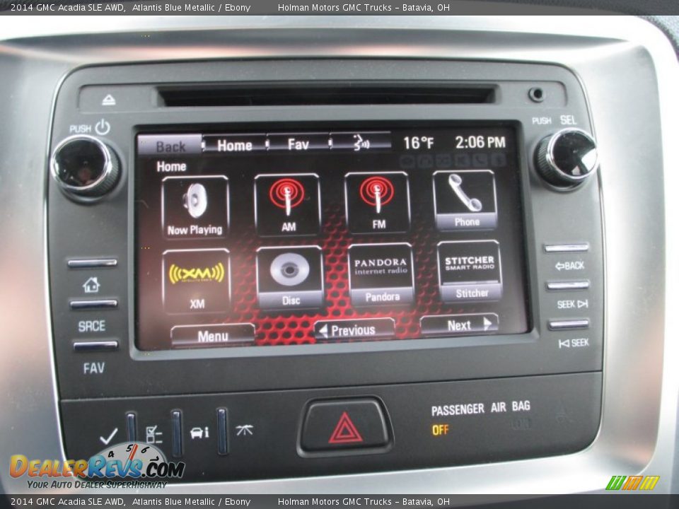 2014 GMC Acadia SLE AWD Atlantis Blue Metallic / Ebony Photo #8