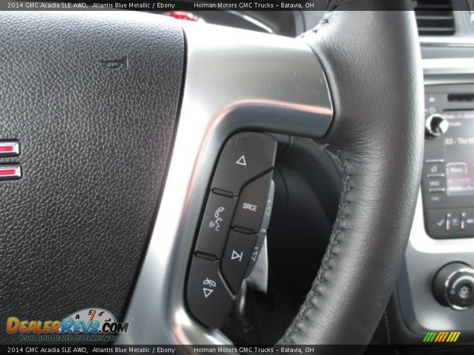 2014 GMC Acadia SLE AWD Atlantis Blue Metallic / Ebony Photo #15