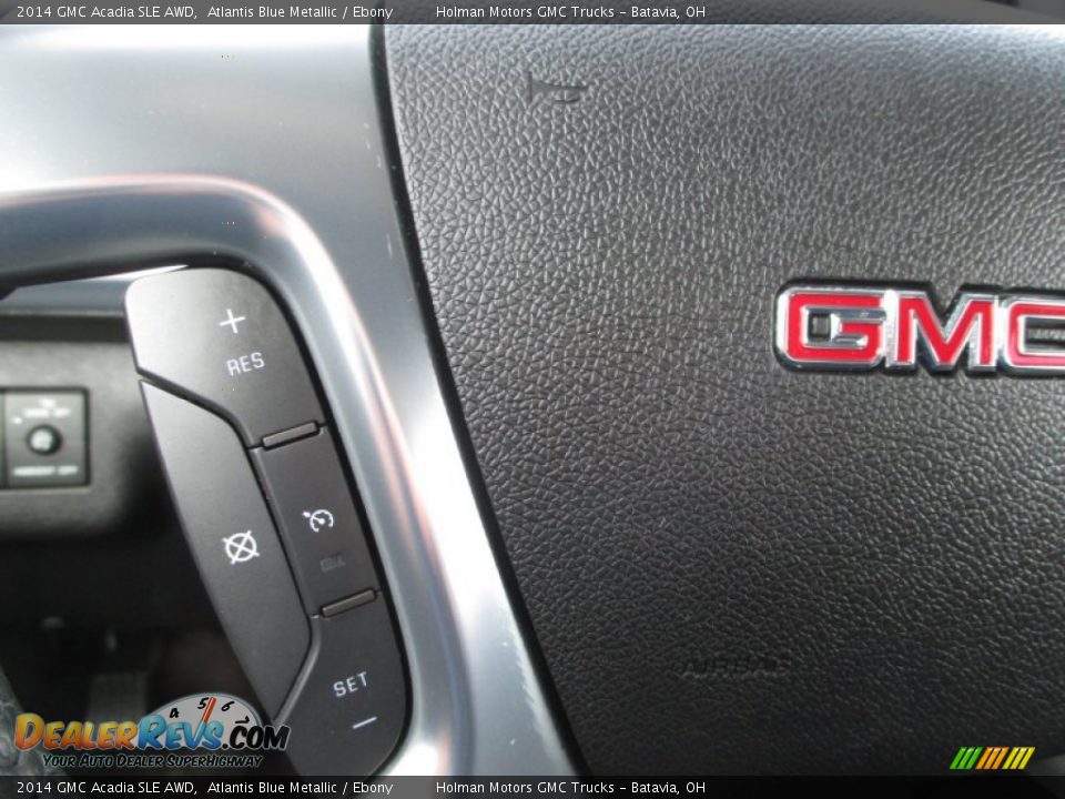 2014 GMC Acadia SLE AWD Atlantis Blue Metallic / Ebony Photo #16