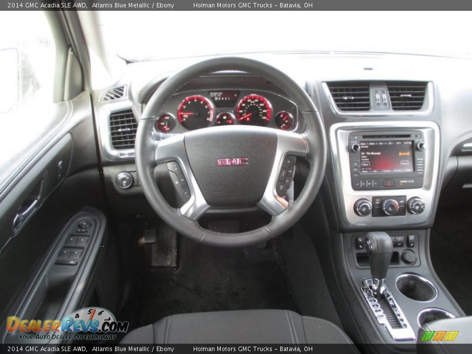 2014 GMC Acadia SLE AWD Atlantis Blue Metallic / Ebony Photo #22