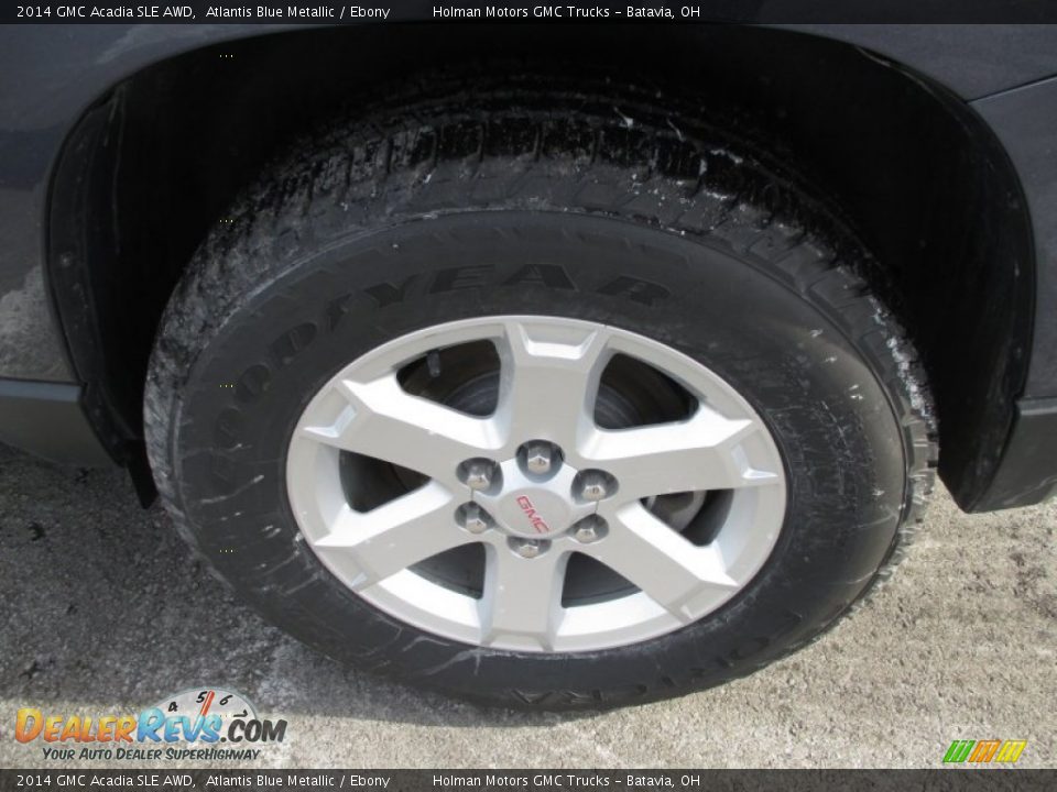 2014 GMC Acadia SLE AWD Atlantis Blue Metallic / Ebony Photo #24