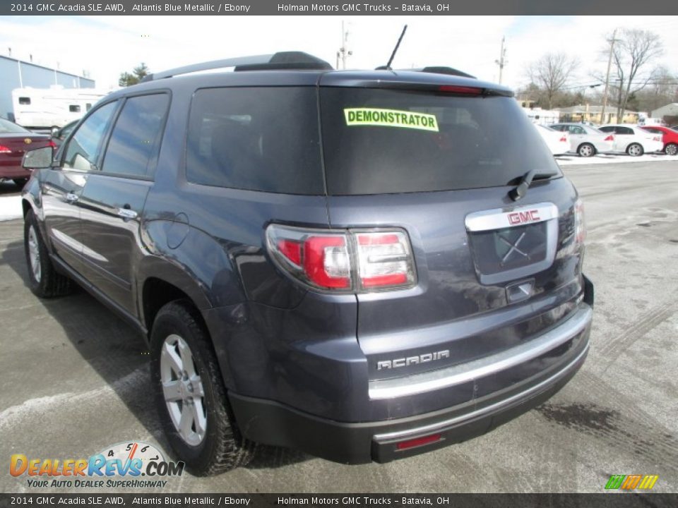 2014 GMC Acadia SLE AWD Atlantis Blue Metallic / Ebony Photo #25