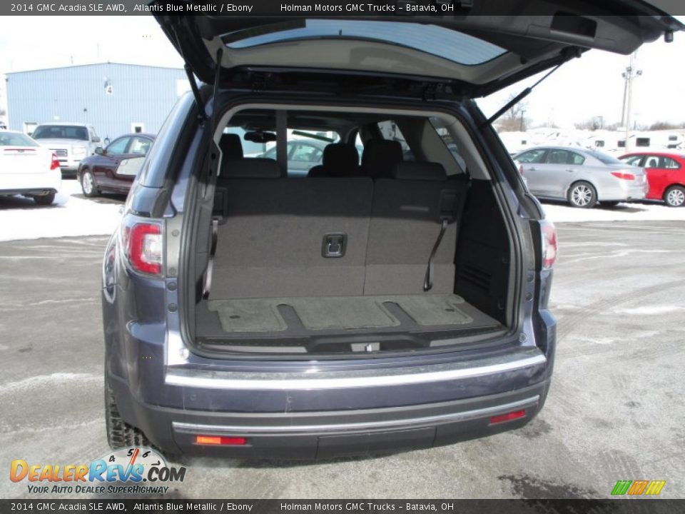 2014 GMC Acadia SLE AWD Atlantis Blue Metallic / Ebony Photo #26