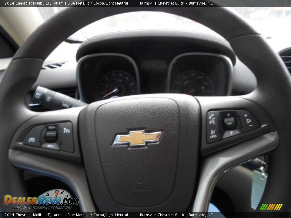 2014 Chevrolet Malibu LT Atlantis Blue Metallic / Cocoa/Light Neutral Photo #16