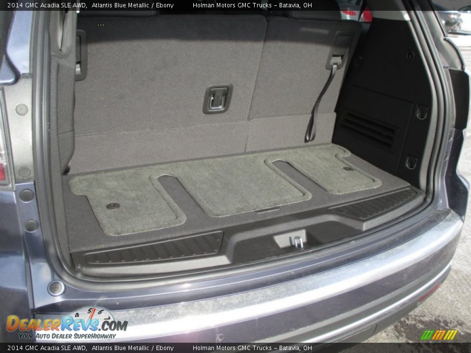 2014 GMC Acadia SLE AWD Atlantis Blue Metallic / Ebony Photo #28