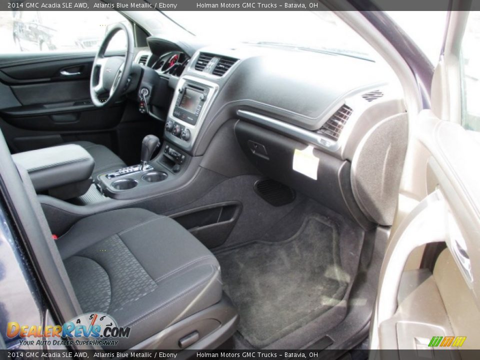 2014 GMC Acadia SLE AWD Atlantis Blue Metallic / Ebony Photo #31