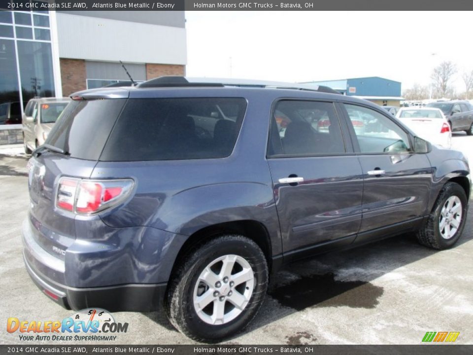 2014 GMC Acadia SLE AWD Atlantis Blue Metallic / Ebony Photo #32
