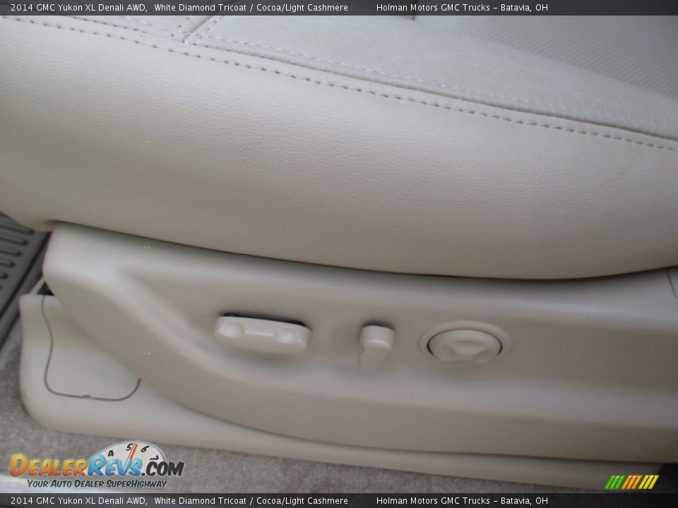 2014 GMC Yukon XL Denali AWD White Diamond Tricoat / Cocoa/Light Cashmere Photo #8