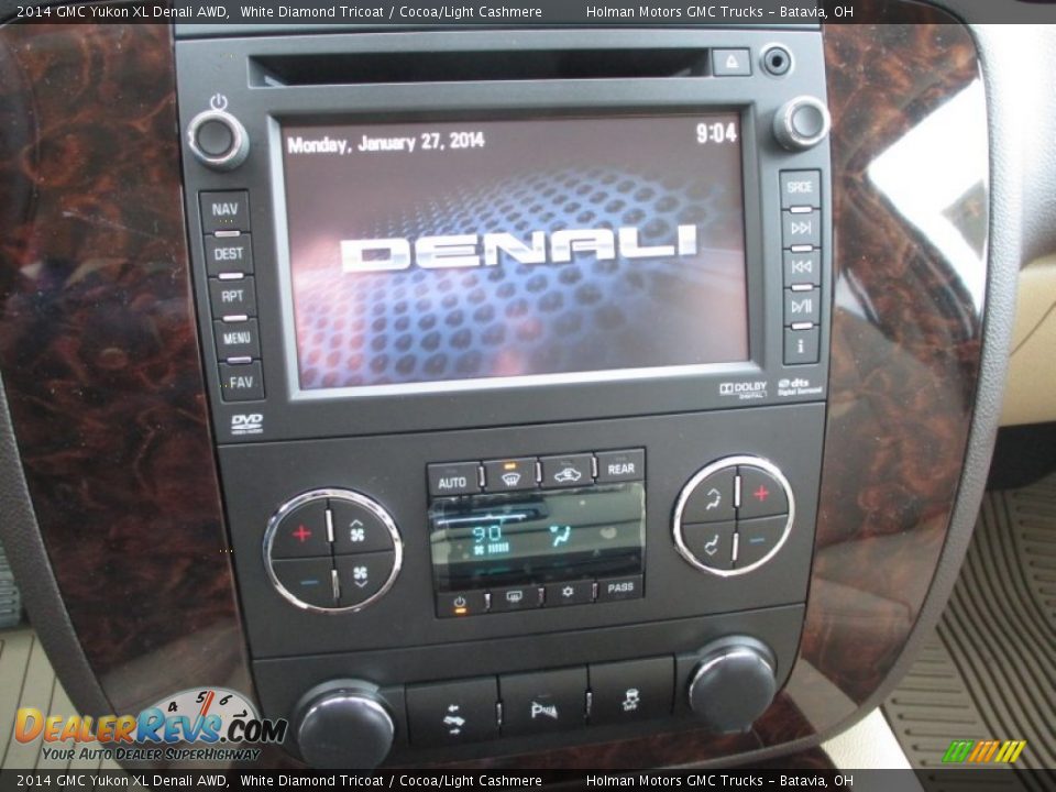 2014 GMC Yukon XL Denali AWD White Diamond Tricoat / Cocoa/Light Cashmere Photo #9