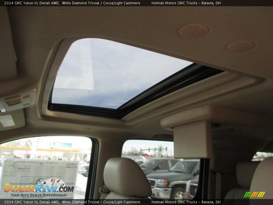 2014 GMC Yukon XL Denali AWD White Diamond Tricoat / Cocoa/Light Cashmere Photo #20