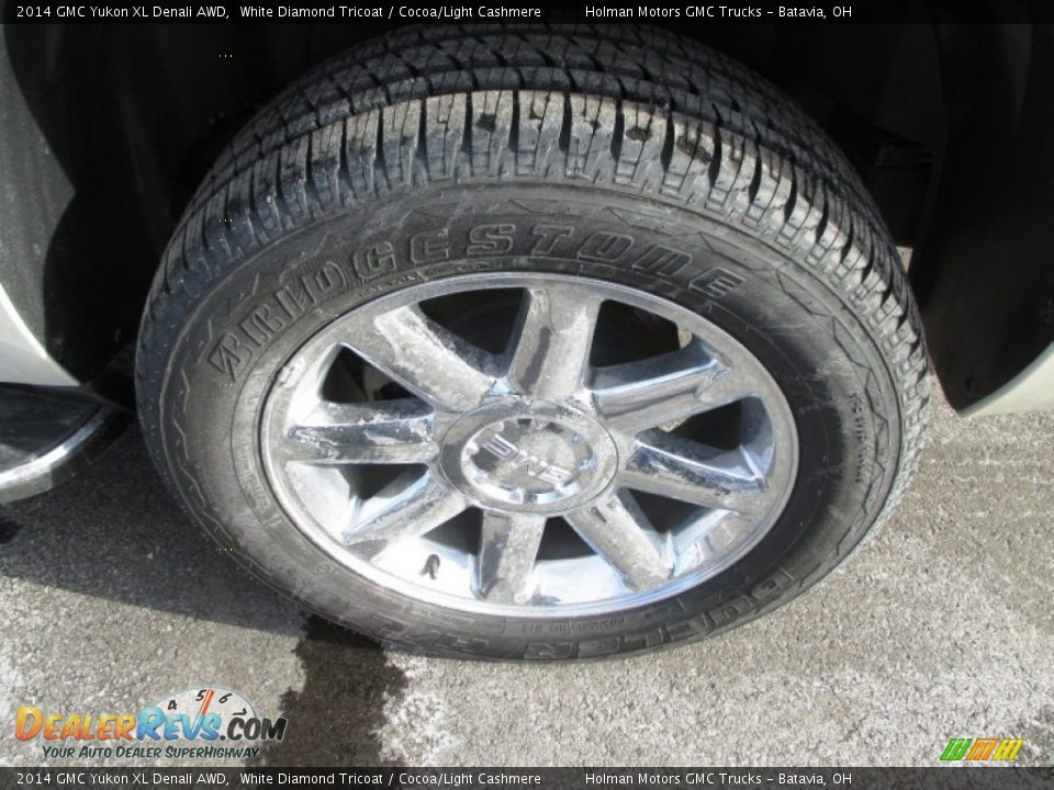 2014 GMC Yukon XL Denali AWD White Diamond Tricoat / Cocoa/Light Cashmere Photo #26