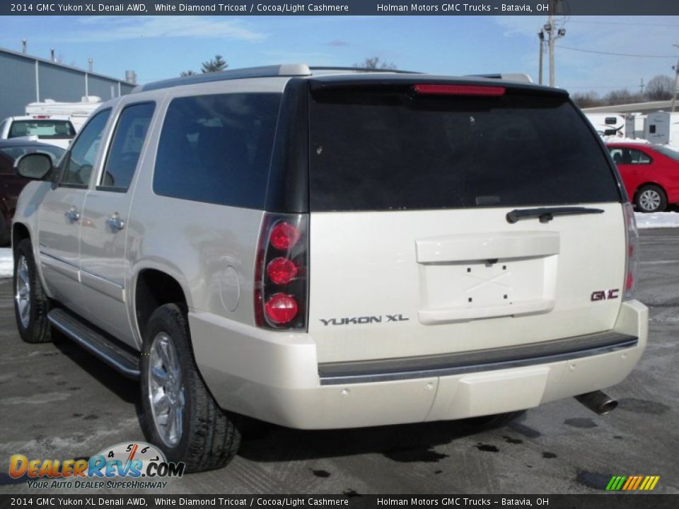 2014 GMC Yukon XL Denali AWD White Diamond Tricoat / Cocoa/Light Cashmere Photo #27