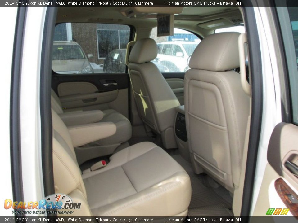2014 GMC Yukon XL Denali AWD White Diamond Tricoat / Cocoa/Light Cashmere Photo #32