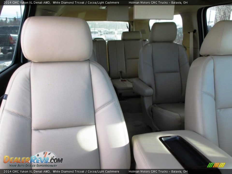 2014 GMC Yukon XL Denali AWD White Diamond Tricoat / Cocoa/Light Cashmere Photo #34