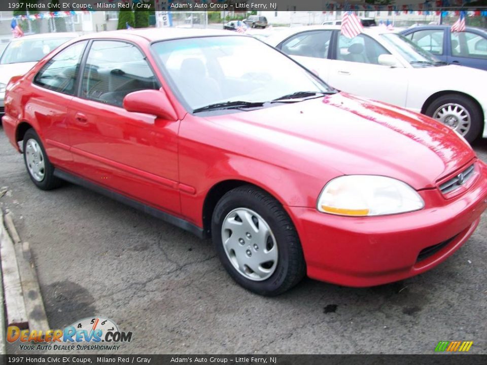 1997 Honda Civic EX Coupe Milano Red / Gray Photo #1