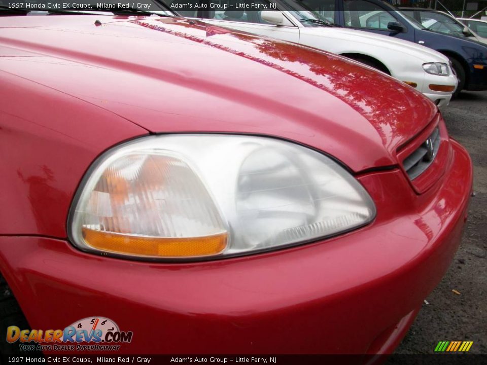 1997 Honda Civic EX Coupe Milano Red / Gray Photo #2