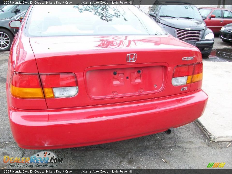 1997 Honda Civic EX Coupe Milano Red / Gray Photo #3