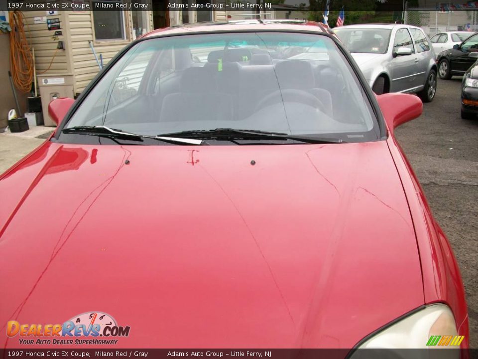1997 Honda Civic EX Coupe Milano Red / Gray Photo #4