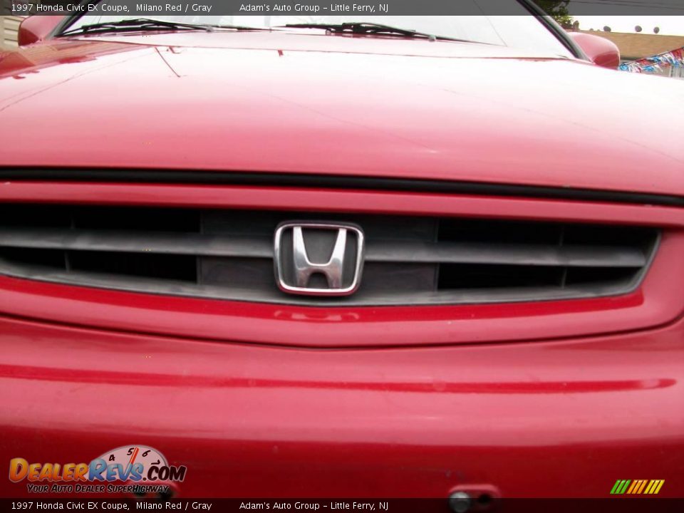 1997 Honda Civic EX Coupe Milano Red / Gray Photo #5
