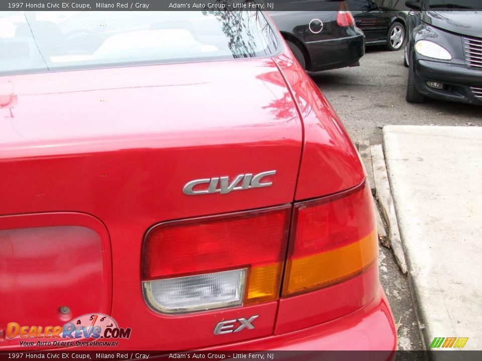1997 Honda Civic EX Coupe Milano Red / Gray Photo #6