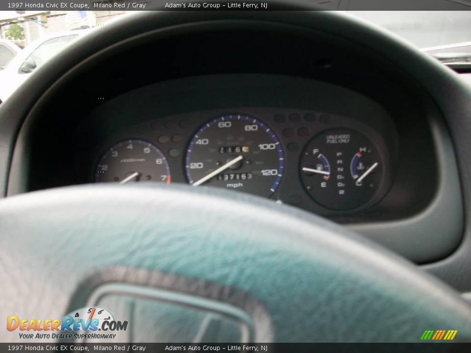 1997 Honda Civic EX Coupe Milano Red / Gray Photo #11