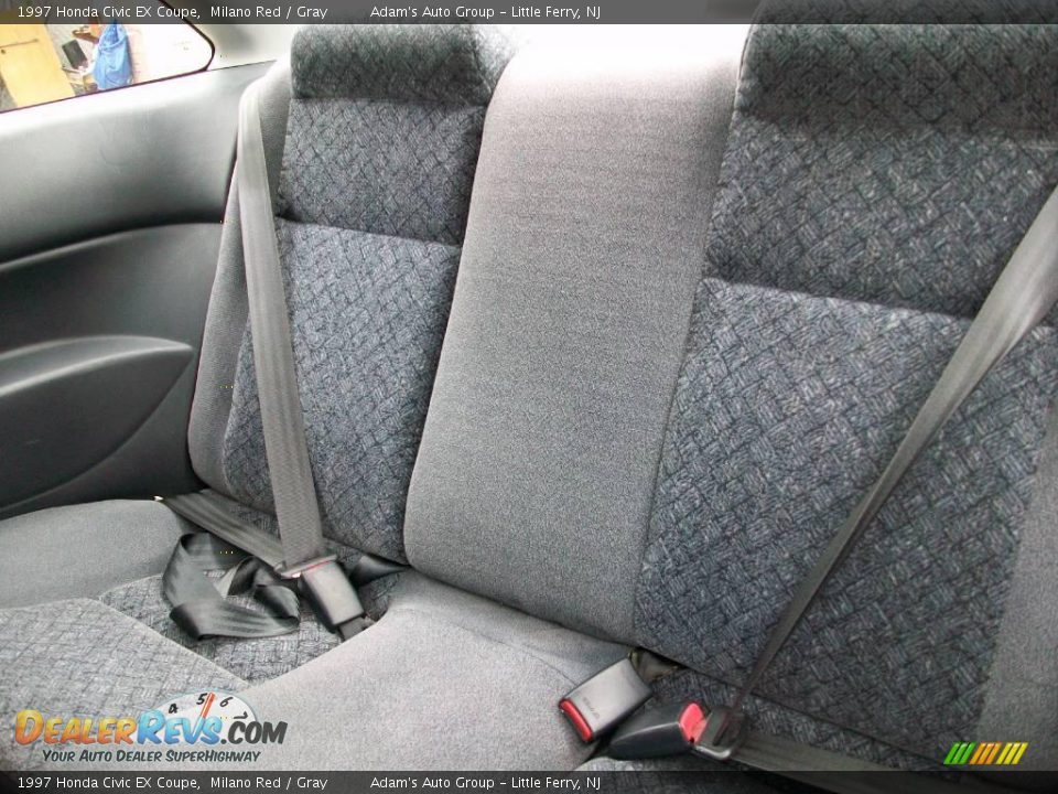 1997 Honda Civic EX Coupe Milano Red / Gray Photo #13