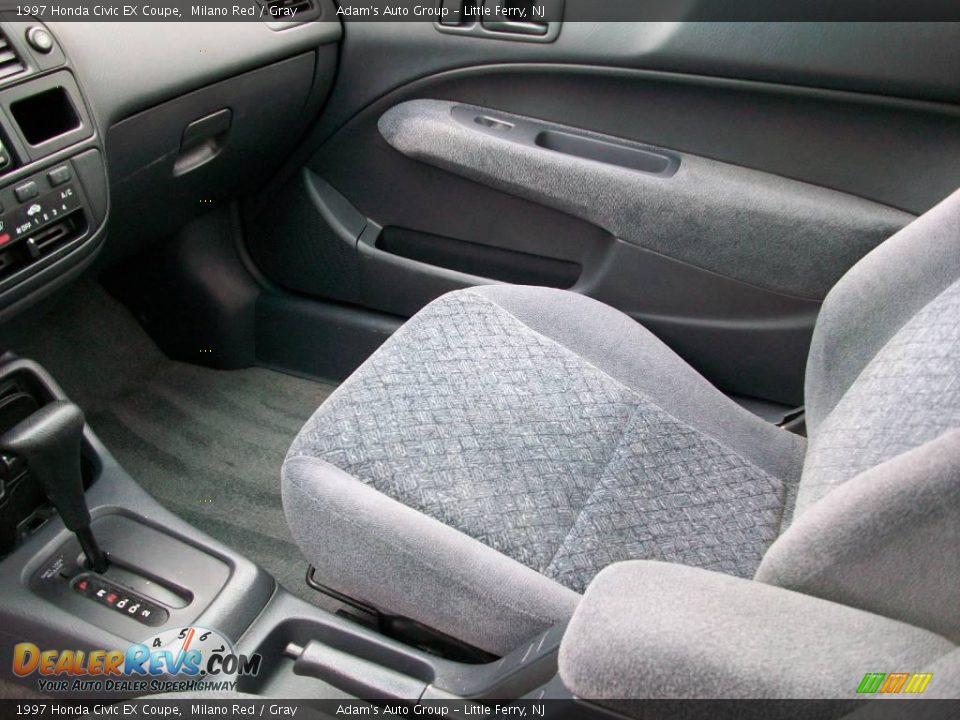1997 Honda Civic EX Coupe Milano Red / Gray Photo #15