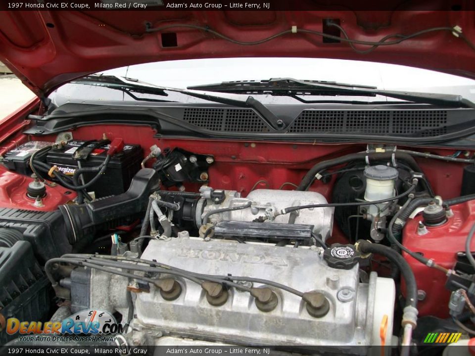1997 Honda Civic EX Coupe Milano Red / Gray Photo #18