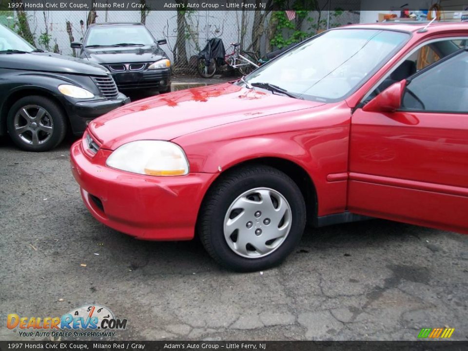 1997 Honda Civic EX Coupe Milano Red / Gray Photo #19