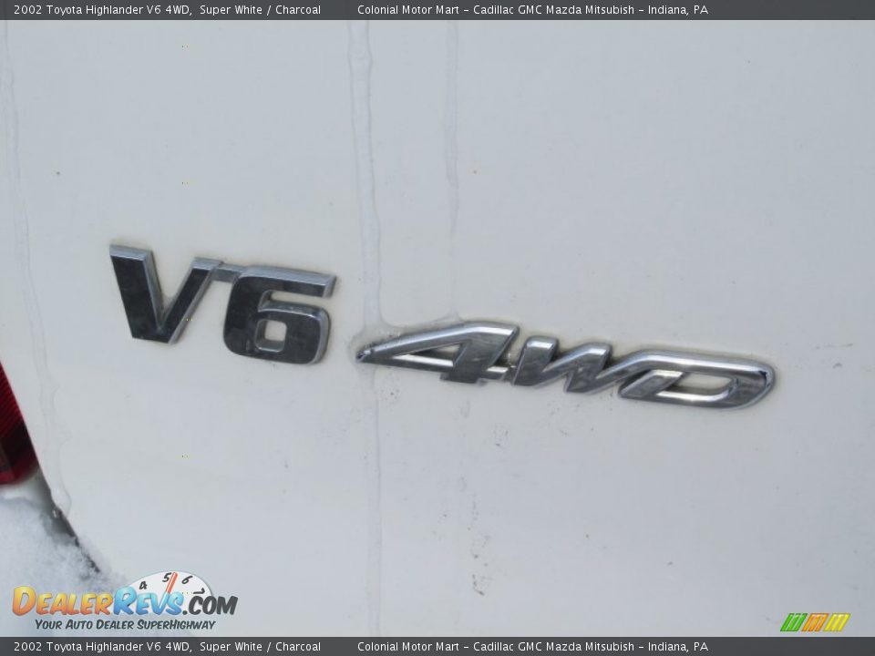 2002 Toyota Highlander V6 4WD Super White / Charcoal Photo #6
