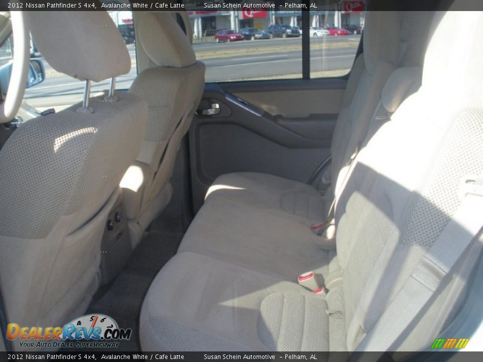 2012 Nissan Pathfinder S 4x4 Avalanche White / Cafe Latte Photo #22