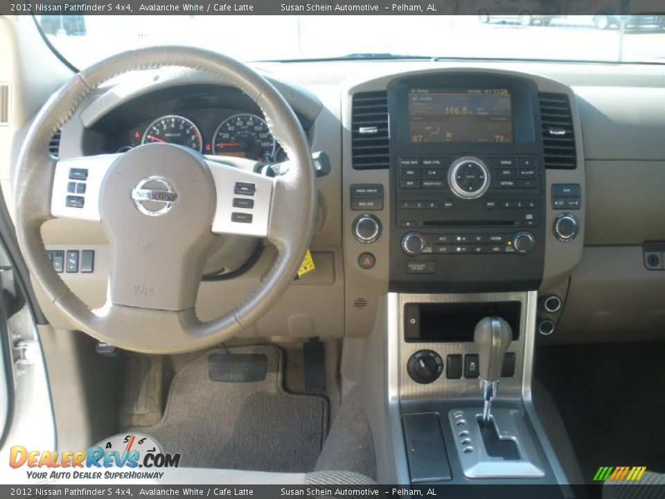 2012 Nissan Pathfinder S 4x4 Avalanche White / Cafe Latte Photo #23